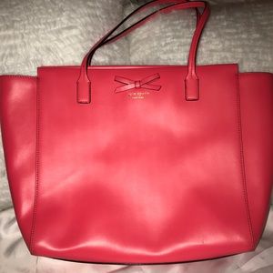 Pink leather Kate Spade tote
